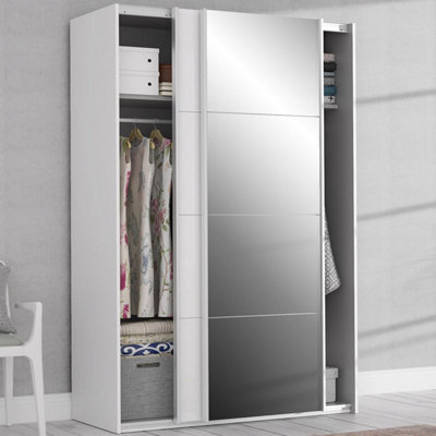 Large mirror store wardrobe sliding doors