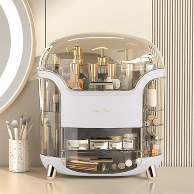 Large MultiFunction Dustproof Makeup Storage Box Organizer with