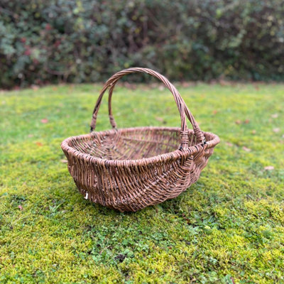 Large Natural Willow Wicker Garden Trug Basket - 4