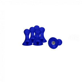 Large Navy Blue Skittle Magnets for Fridge, Whiteboard, Noticeboard, Filing Cabinet (Pack of 6)