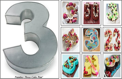 Number 3 cake deals tin