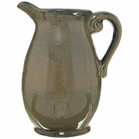 Large Olive Olpe Vase - Ceramic - L18 x W19 x H27 cm - Green