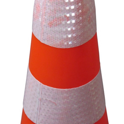High Visibility Orange Traffic Safety Cone Stock Illustration