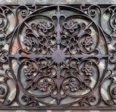 Large Ornate Cast Iron Doormat