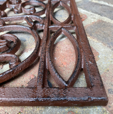 Large Ornate Cast Iron Doormat - 4