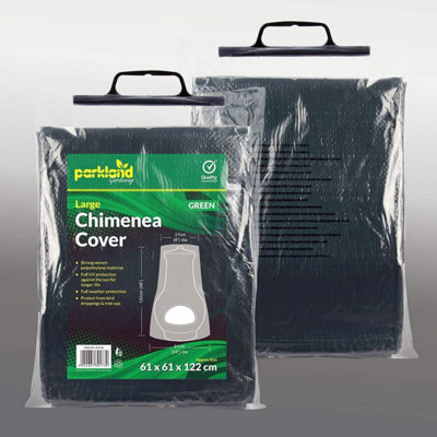 Large Outdoor Chiminea Cover, Strong Woven Polyethylene with Nylon Cord and UV Protection