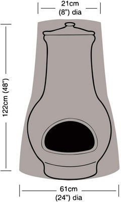 Large Outdoor Chiminea Cover, Strong Woven Polyethylene with Nylon Cord and UV Protection
