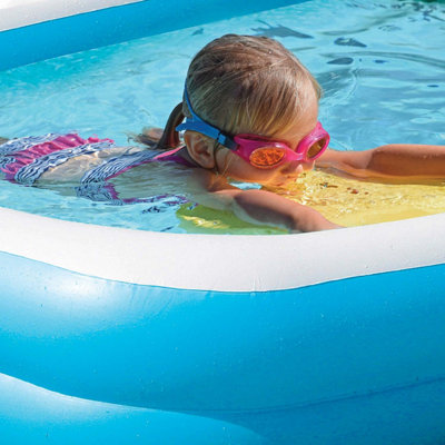 Large Paddling Pool Inflatable 2. 6m Jumbo Family Pool, Blue