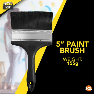 Large Paint Brush 5 Inch, Ideal Fence Brush, Masonry Paint Brush, Plastering Brush, Wallpaper Brush, Emulsion Brush, Pasting Brush