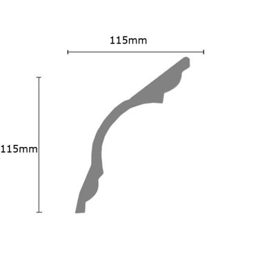 Large Plaster Coving 115mm x 115mm - 36m Pack