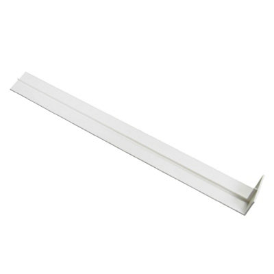 Large Plastic Fascia Board Straight Butt Joint White 400mm Square Edge Profile