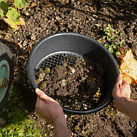 Large Plastic Round Garden Sieve Riddle Riddler Soil Sifter Mesh Gardening Tool