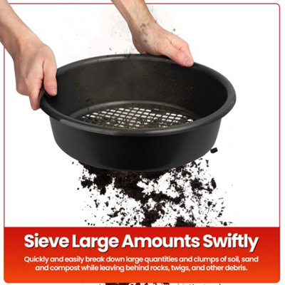 Large Plastic Round Garden Sieve With Mesh Sifter - 9