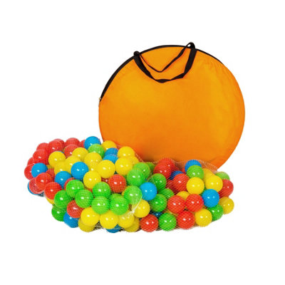Large play tent with tunnel + 200 balls for kids - colourful