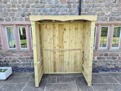 Large Poly Smoking Vaping Shelter - Outdoor Gazebo - Timber - L85 x W170 x H205 cm - Minimal Assembly Required - 4