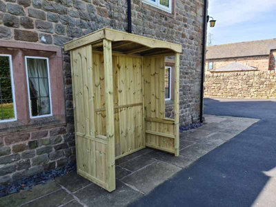 Large Poly Smoking Vaping Shelter - Outdoor Gazebo - Timber - L85 x W170 x H205 cm - Minimal Assembly Required - 5