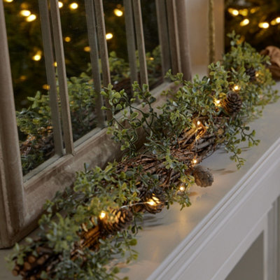 Large Pre-Lit Forest Branch Xmas Table Decoration Christmas Garland - 100cm Price Comparisons | Compare The Build