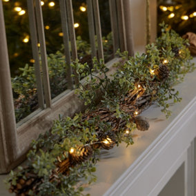 Large Pre-Lit Forest Branch Xmas Table Decoration Christmas Garland - 150cm