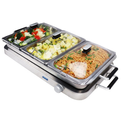 Large Premium Stainless Steel Buffet Warmer and Hotplate with Keep Warm Function