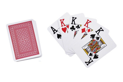 Large Print Playing Cards - Easy to See for Weak Vision - Poker Games etc (Red)