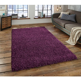 Large Purple Shaggy Area Rugs Elegant and Fade-Resistant Purple Carpet Runner - 160x230 cm