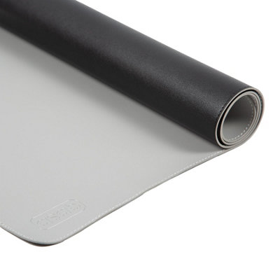 Large PVC Desk Mat Double Sided - Black/Grey - 5