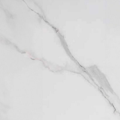 Large PVC WidePanel Carrara White Marble Matt Tongue & Groove Waterproof Shower Wall Panel (H)2400mm (W)1000mm