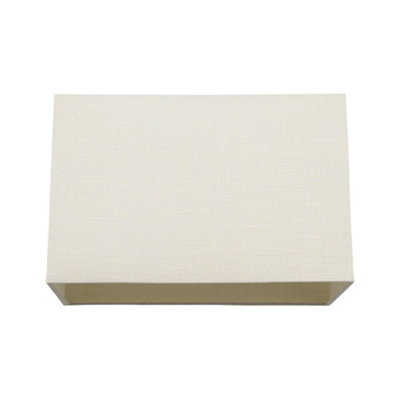 Large Rectangular Cream Linen Fabric Lamp Shade for Table and Floor Lamp Bases