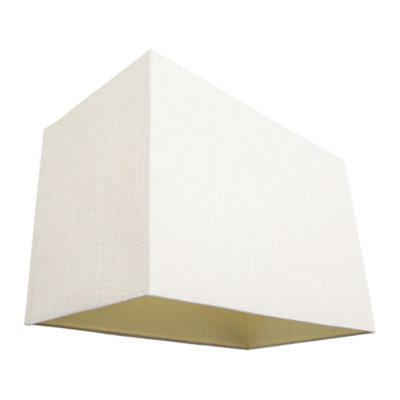 Large Rectangular Cream Linen Fabric Lamp Shade for Table and Floor Lamp Bases