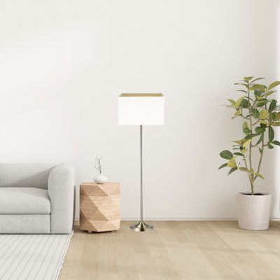 Large Rectangular Cream Linen Fabric Lamp Shade for Table and Floor Lamp Bases