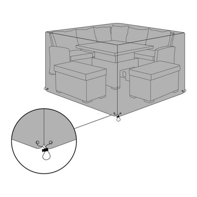 Large Rectangular Furniture Cover - Black - 4