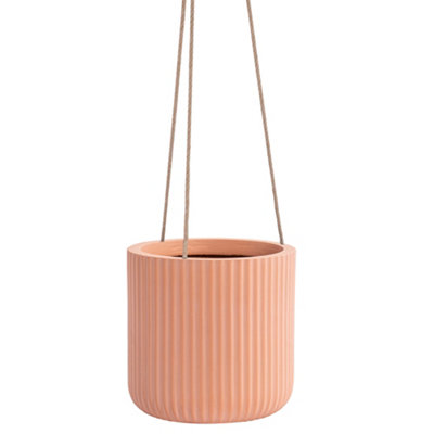 Large Rib Terracotta Hanging Planter Indoor Balcony Planter Outdoor Garden Planter Flower Plant Pot