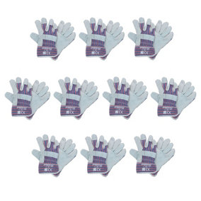 Large Rigger Work Wear Gloves Gardening Construction hand Protection 10 x Pairs