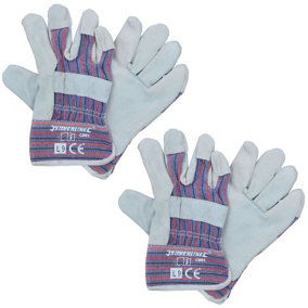 Large Rigger Work Wear Gloves Gardening Construction hand Protection 2 x Pairs