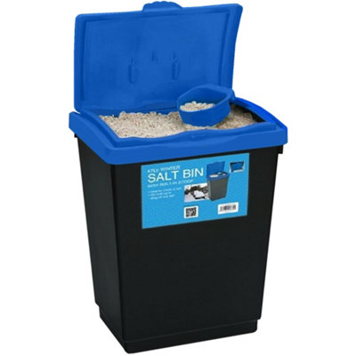 Large Rock Salt Grit Storage Bin with Scoop Salt Bin 47L DIY at B&Q