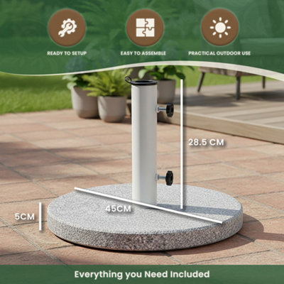 granite stand alone patio umbrella base threshold | Fits 1.5