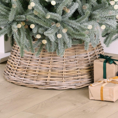 Large Rustic Wicker Xmas Christmas Tree Decoration Christmas Tree Skirt 58cm Price Comparisons | Compare The Build