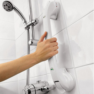 Large Safety Handle for Showers & Baths - Suction Mounted Secure Anti-Slip Handrail Balance Bar Support for Bathrooms - L50cm