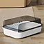 Large Semi Closed Cat Litter Box Cat Litter Tray with Rim and Scoop