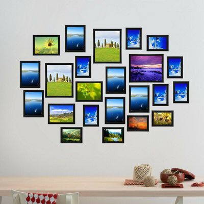 Large Set 23Pcs Photos Multi Picture Frame Collage Aperture Decor ...