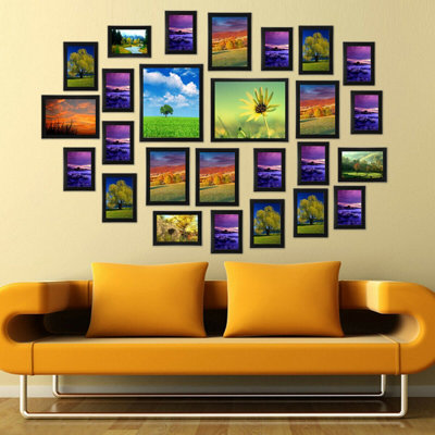 Large Set 23Pcs Photos Multi Picture Frame Collage Aperture Decor ...