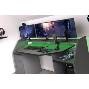 Large SetUp Gaming Desk with Led Lights