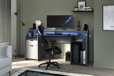 Large SetUp Gaming Desk with Led Lights