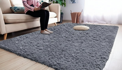 Large Shaggy Rug and Thick Pile Carpet for Living Room and Bedroom