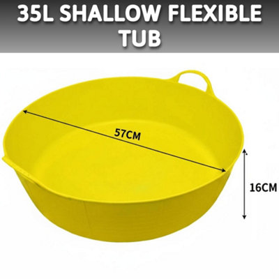 Large Shallow Flexi Tub Bucket 35L For Home, Garden, Equestrian Stable ...