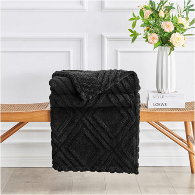Large Sherpa Fleece Blanket Fluffy Throw For Sofas, Bed, Armchair
