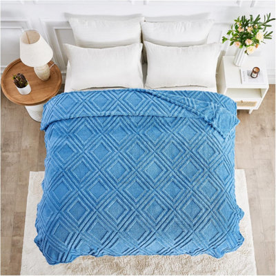 Large Sherpa Fleece Blanket Fluffy Throw For Sofas, Bed, Armchair
