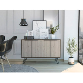 Large sideboard with 4 doors, smoked oak, Nevada range