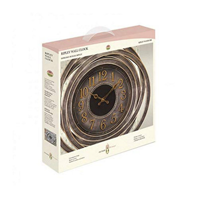 Large Silver Round Wall Hanging Clock - 3
