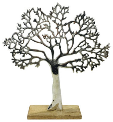 Large Silver Tree Ornament 42cm